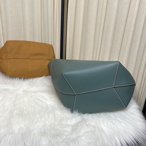 NEW! LEATHER SHOULD BAG WITH COSMETIC BAG ‘CELESTE’ - Picture 11 of 15